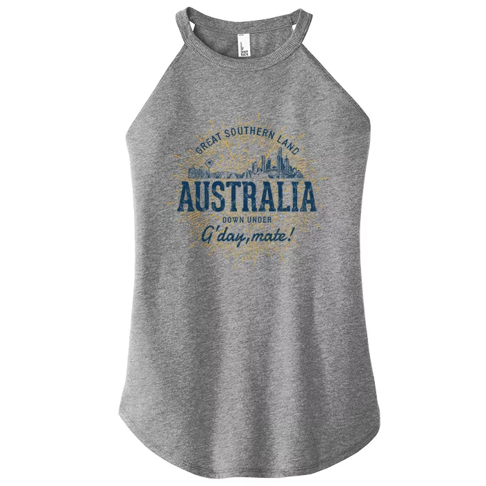 Retro Style Vintage Australia Gift Women’s Perfect Tri Rocker Tank