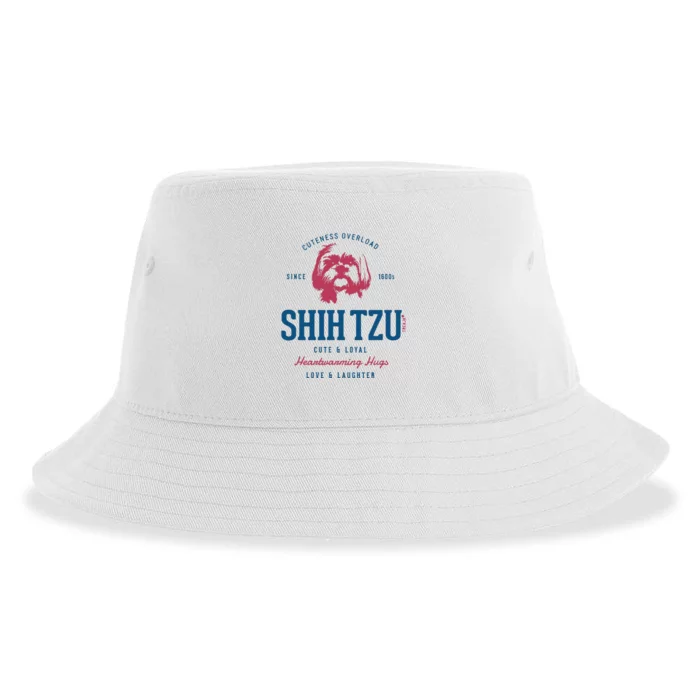 Retro Styled Vintage Shih Tzu Sustainable Bucket Hat