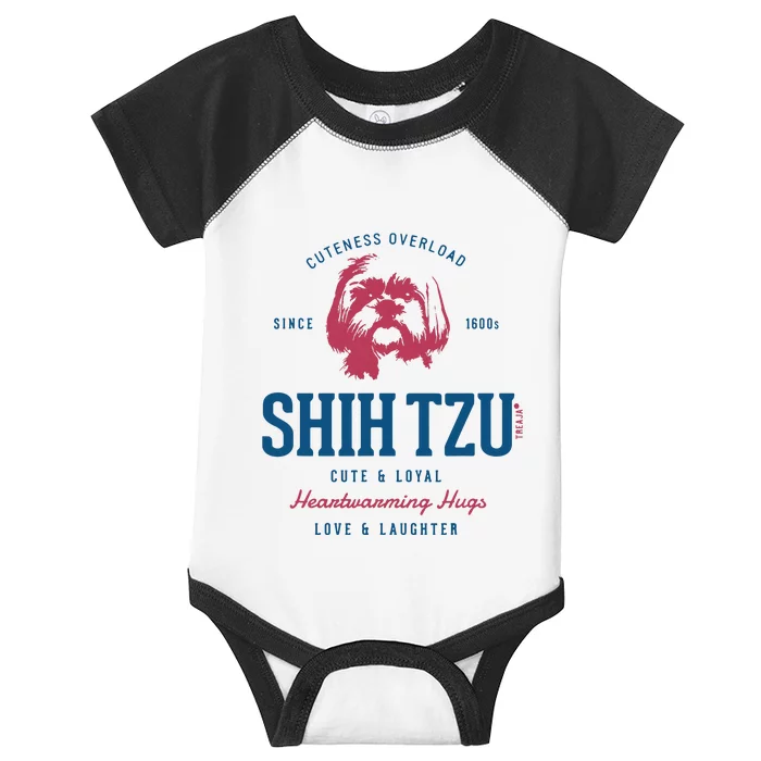 Retro Styled Vintage Shih Tzu Infant Baby Jersey Bodysuit