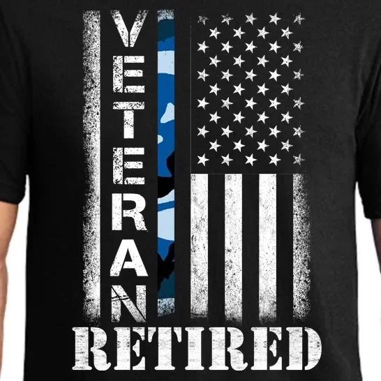 Retired Sailor Veteran Gift Retirement Soldier Patriotic Flag Gift Pajama Set