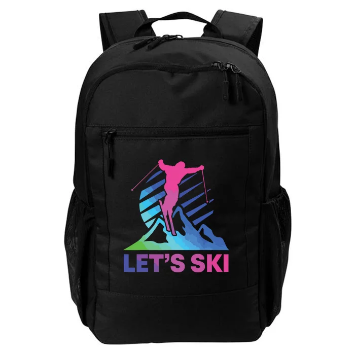 Retro Ski Vintage 80s 90s Skiing Outfit Daily Commute Backpack