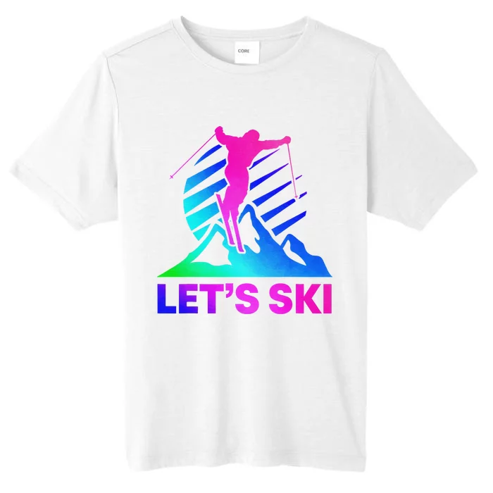 Retro Ski Vintage 80s 90s Skiing Outfit ChromaSoft Performance T-Shirt