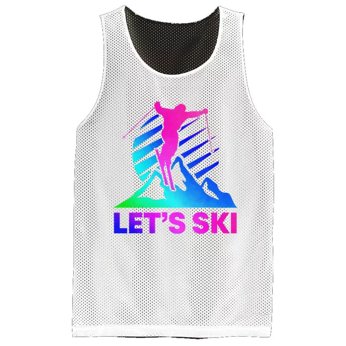 Retro Ski Vintage 80s 90s Skiing Outfit Mesh Reversible Basketball Jersey Tank