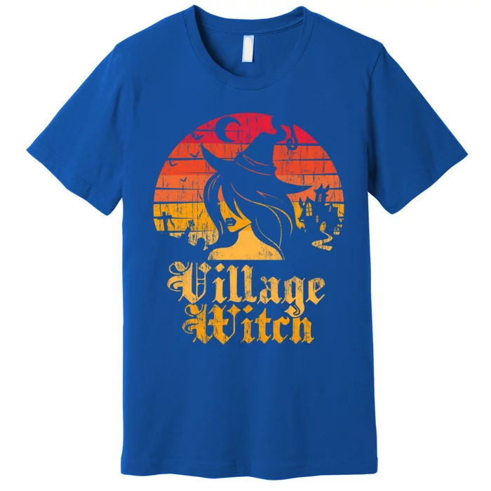 Retro Sunset Village Witch Gift Premium T-Shirt