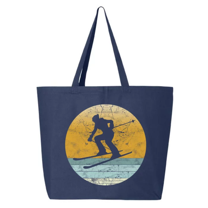 Retro Skiing Vintage Style Sport Ski Gift Gift 25L Jumbo Tote