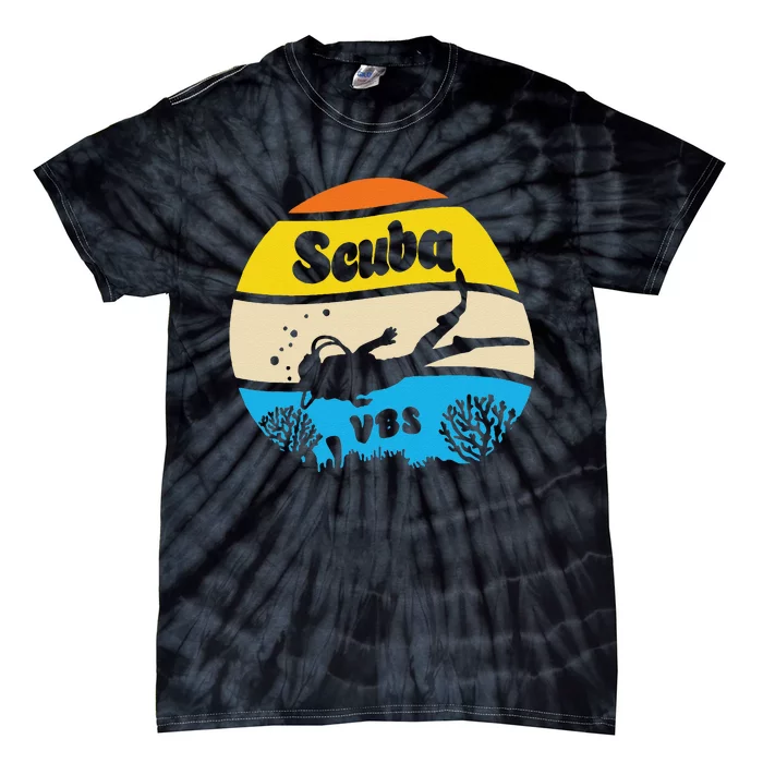 Retro Scuba Vbs 2024 Underwater Jesus Christian Bible Gift Tie-Dye T-Shirt