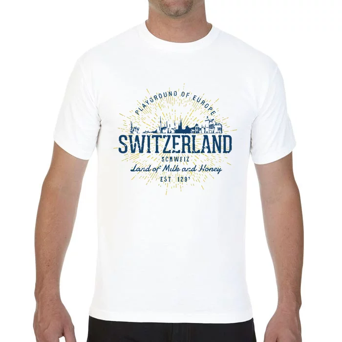 Retro Style Vintage Switzerland Comfort Colors T-Shirt