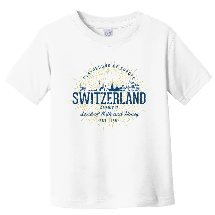 Retro Style Vintage Switzerland Toddler T-Shirt