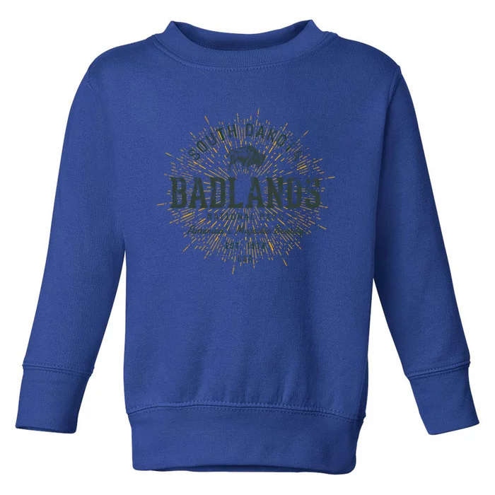 Retro Style Vintage Badlands National Park Gift Toddler Sweatshirt