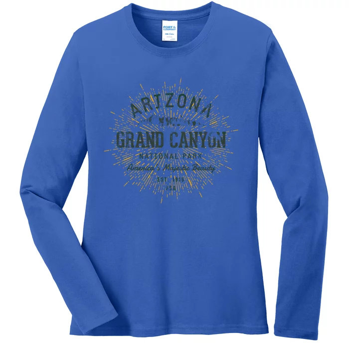 Retro Style Vintage Grand Canyon National Park Cool Gift Ladies Long Sleeve Shirt