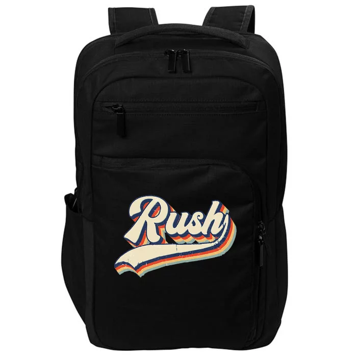 Rush Surname Vintage Retro Gift Impact Tech Backpack