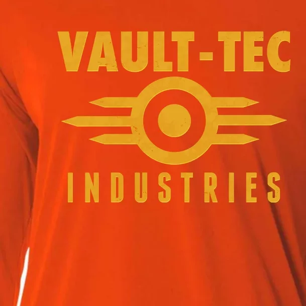 Retro Scifi Vault Tec Industries Logo Cooling Performance Long Sleeve Crew