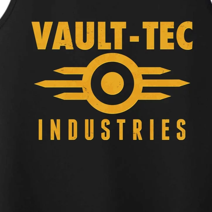 Retro Scifi Vault Tec Industries Logo Performance Tank