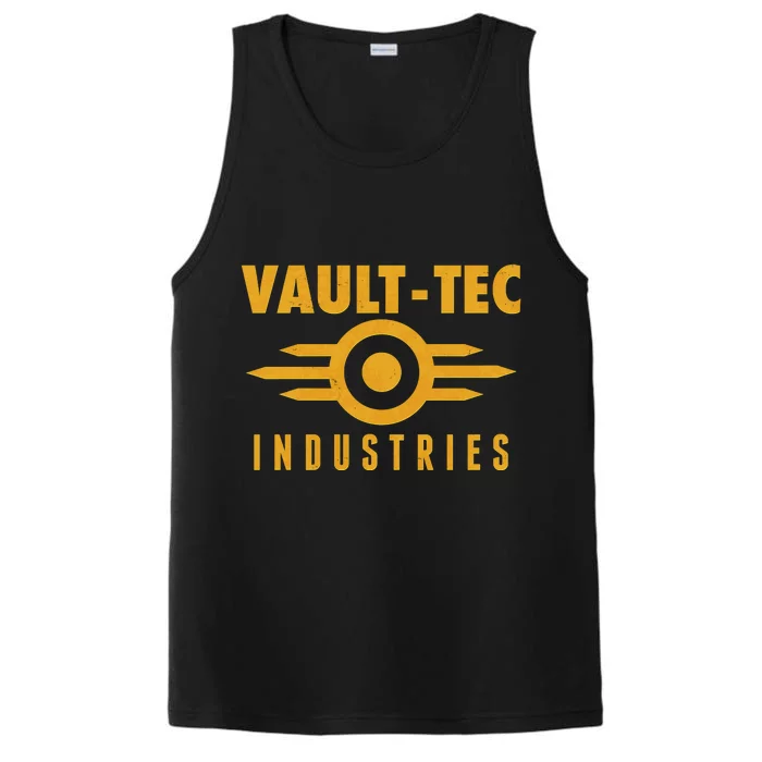 Retro Scifi Vault Tec Industries Logo Performance Tank