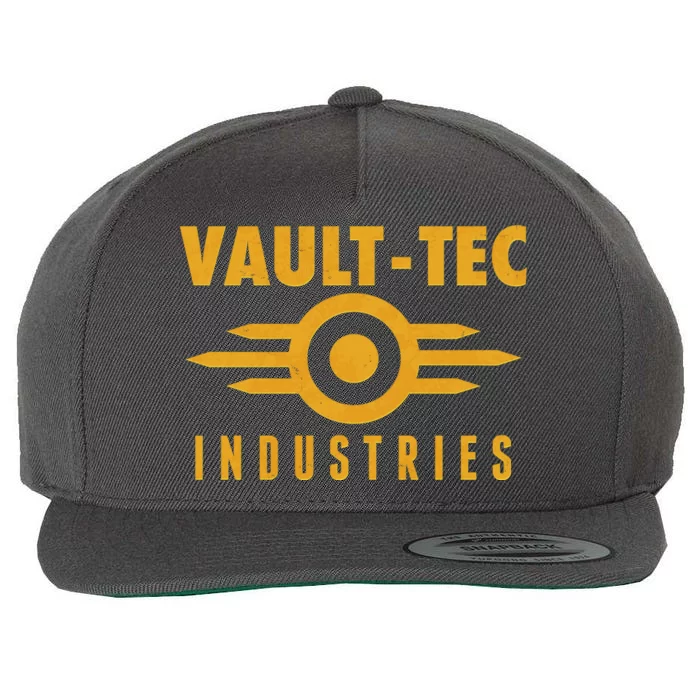 Retro Scifi Vault Tec Industries Logo Wool Snapback Cap