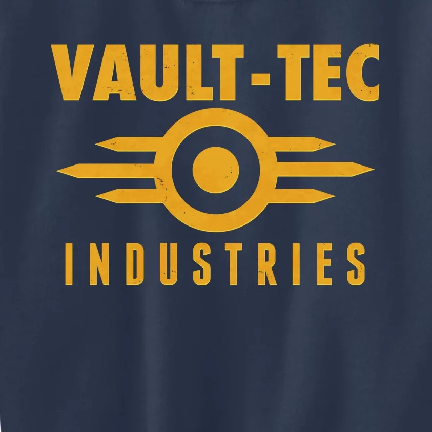 Retro Scifi Vault Tec Industries Logo Kids Sweatshirt