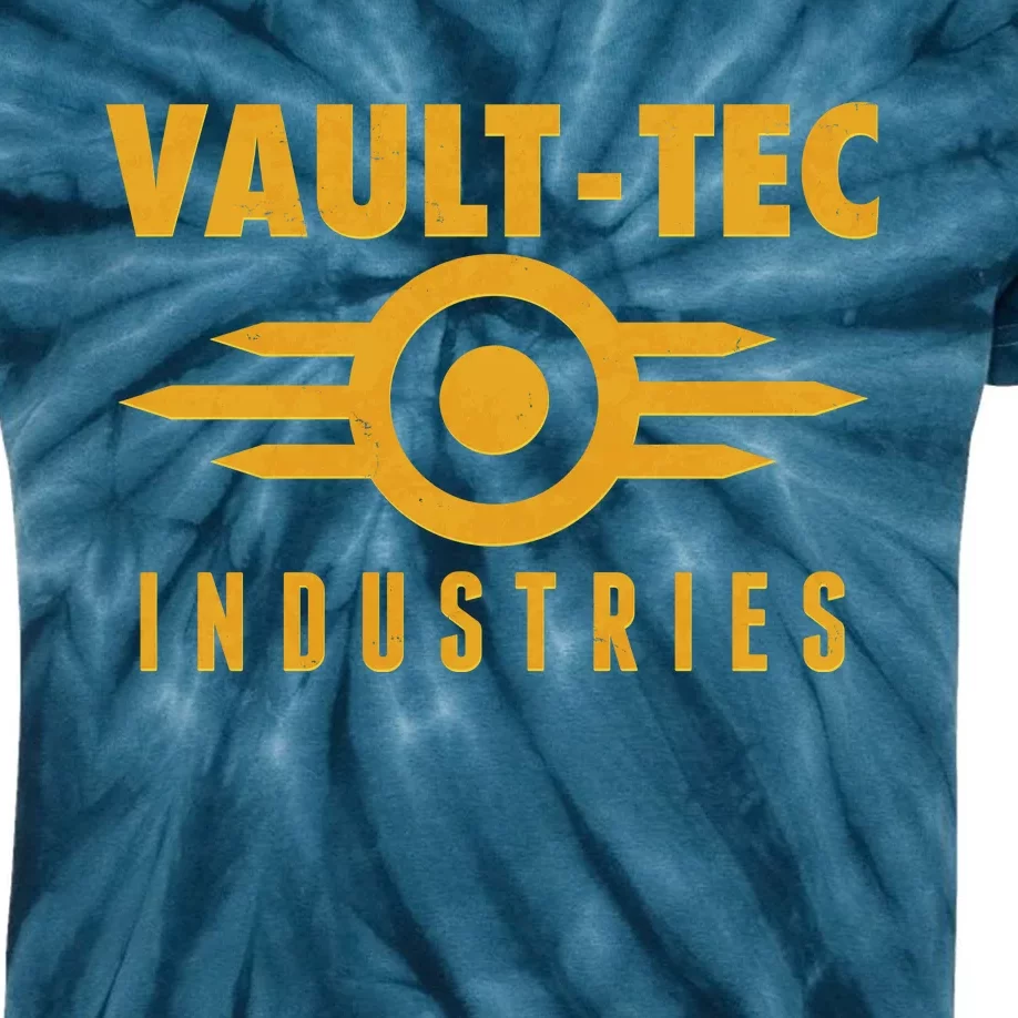 Retro Scifi Vault Tec Industries Logo Kids Tie-Dye T-Shirt