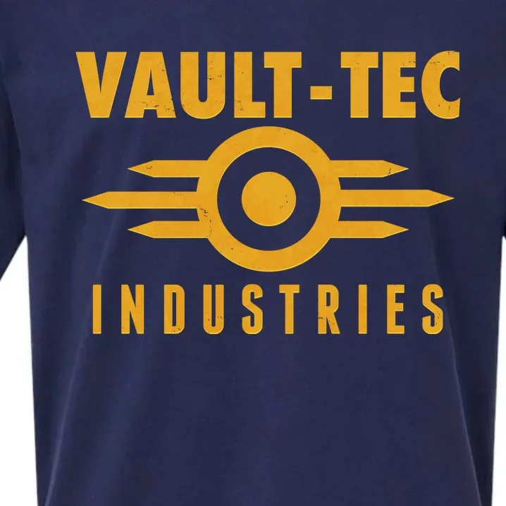 Retro Scifi Vault Tec Industries Logo Sueded Cloud Jersey T-Shirt