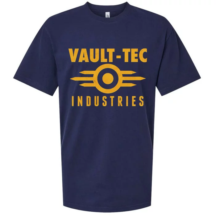 Retro Scifi Vault Tec Industries Logo Sueded Cloud Jersey T-Shirt