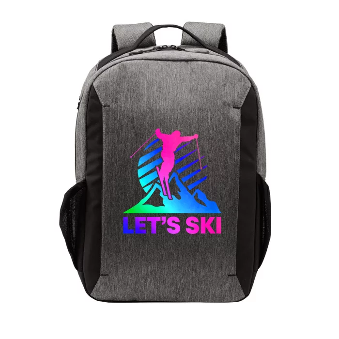 Retro Ski Vintage 80s 90s Skiing Outfit Vector Backpack