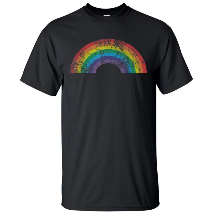 Rainbow Shirt Vintage 80s Retro Style Women Men Girls Gift Tall T-Shirt