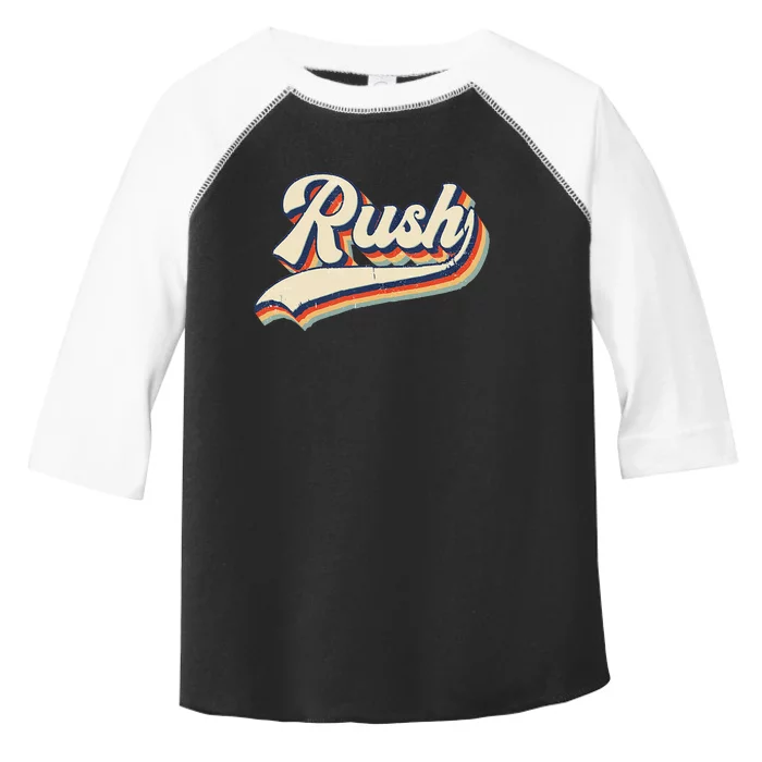 Rush Surname Vintage Retro Toddler Fine Jersey T-Shirt