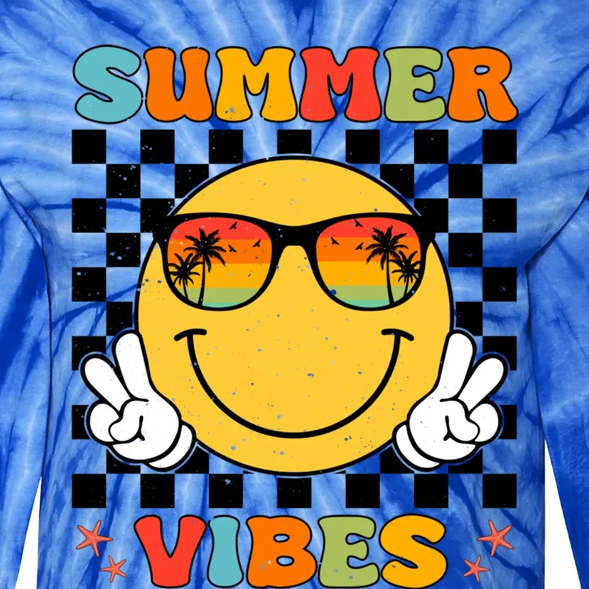 Retro Summer Vacation Family Summer Vibes Cool Gift Tie-Dye Long Sleeve Shirt