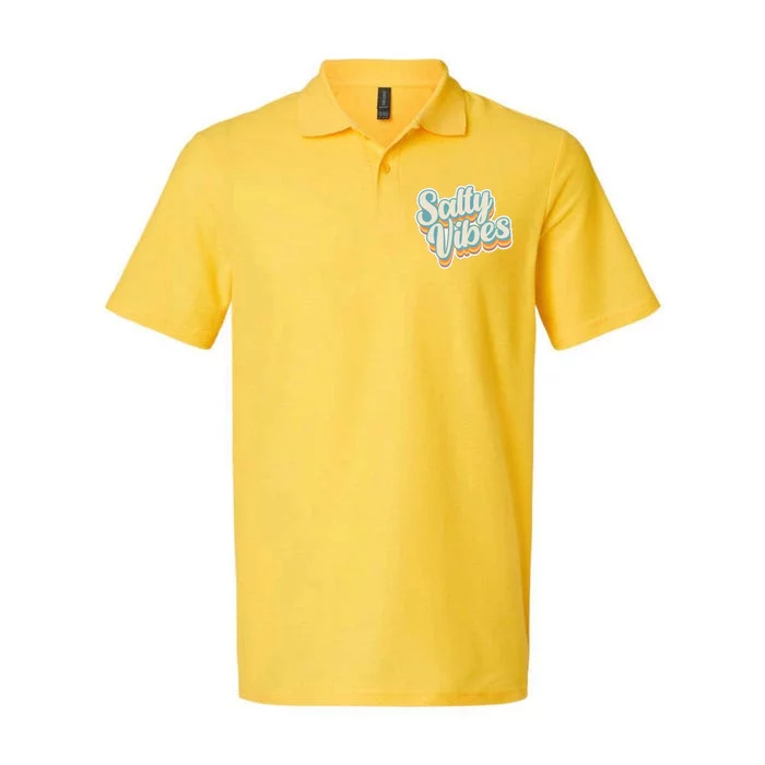 Retro Salty Vibes Beach Lover Softstyle Adult Sport Polo