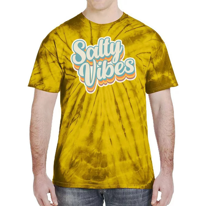 Retro Salty Vibes Beach Lover Tie-Dye T-Shirt