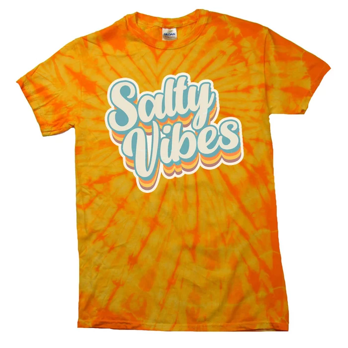 Retro Salty Vibes Beach Lover Tie-Dye T-Shirt