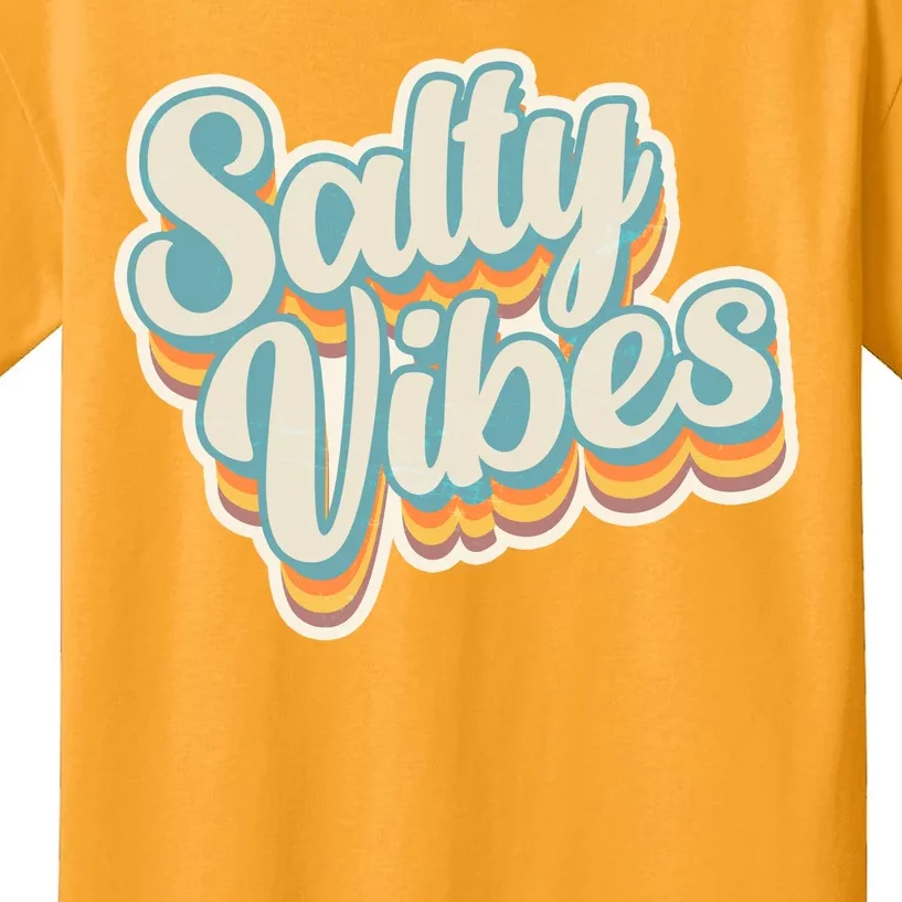 Retro Salty Vibes Beach Lover Kids T-Shirt