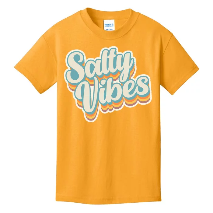 Retro Salty Vibes Beach Lover Kids T-Shirt