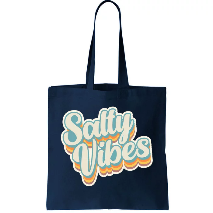 Retro Salty Vibes Beach Lover Tote Bag