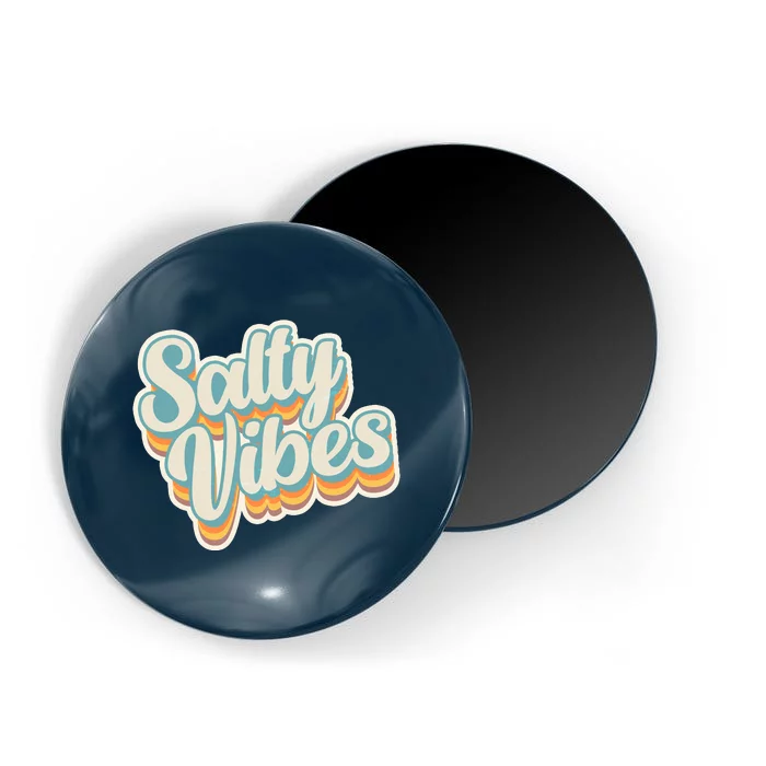 Retro Salty Vibes Beach Lover Magnet