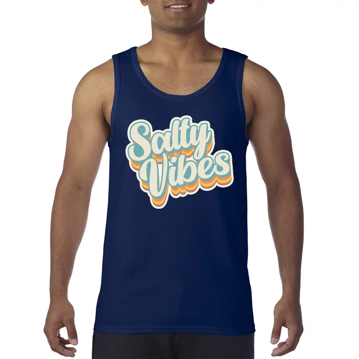 Retro Salty Vibes Beach Lover Tank Top