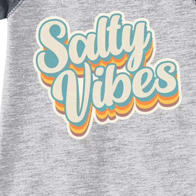 Retro Salty Vibes Beach Lover Infant Baby Jersey Bodysuit