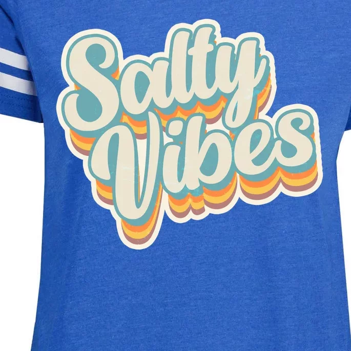 Retro Salty Vibes Beach Lover Enza Ladies Jersey Football T-Shirt