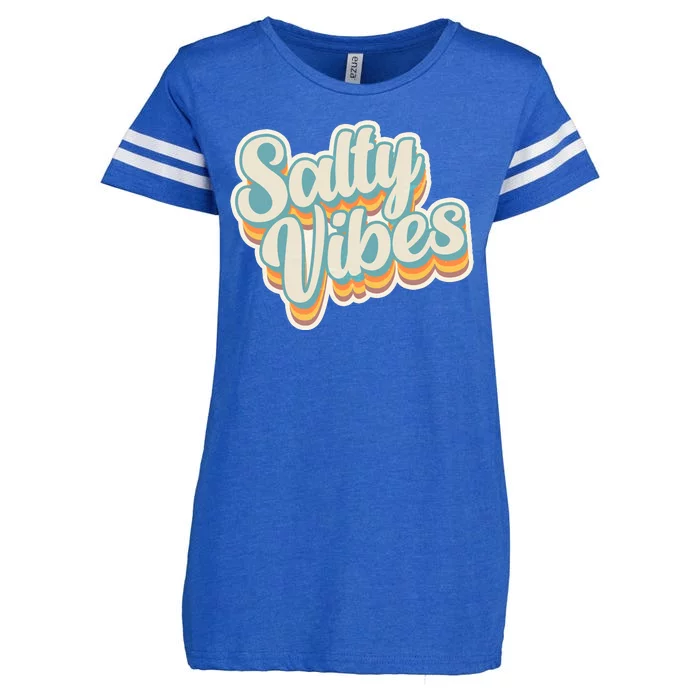 Retro Salty Vibes Beach Lover Enza Ladies Jersey Football T-Shirt