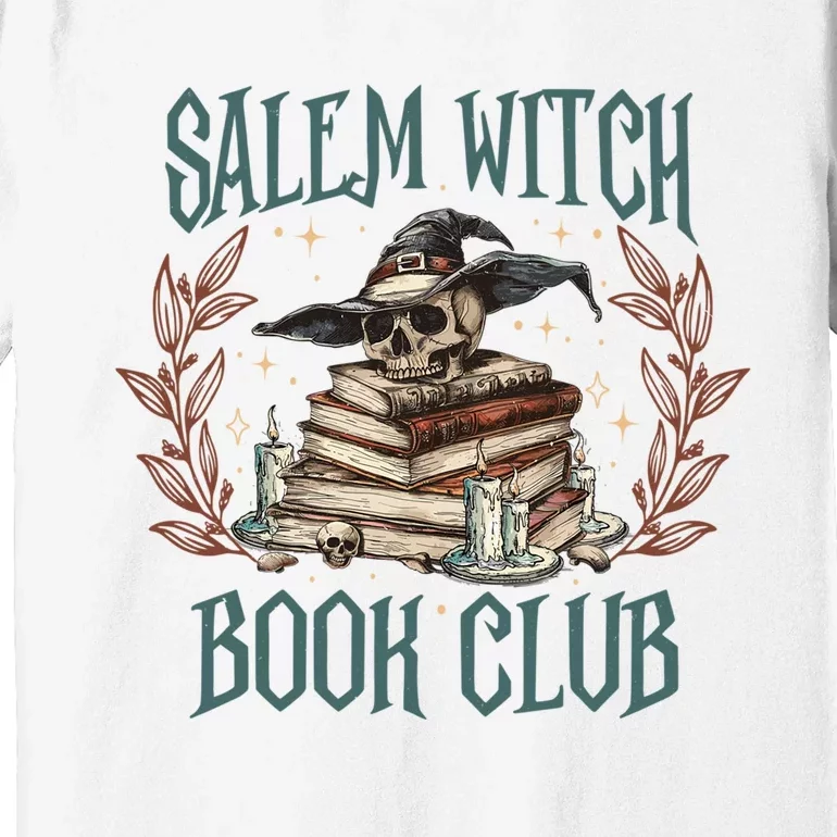 Retro Salem Witch Book Club Halloween Witch Premium T-Shirt