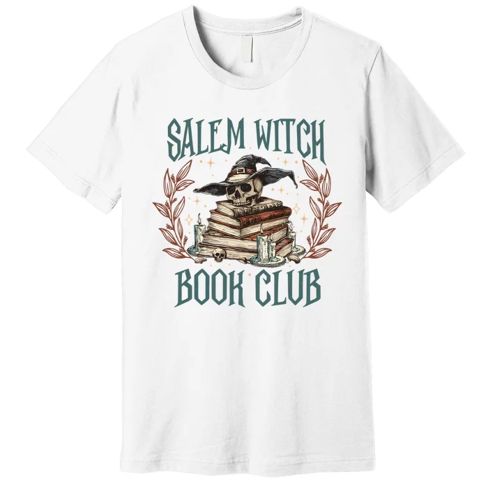 Retro Salem Witch Book Club Halloween Witch Premium T-Shirt