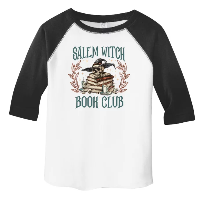 Retro Salem Witch Book Club Halloween Witch Toddler Fine Jersey T-Shirt