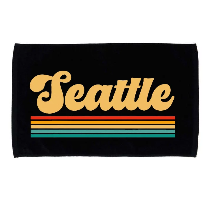 Retro Seattle Washington Microfiber Hand Towel