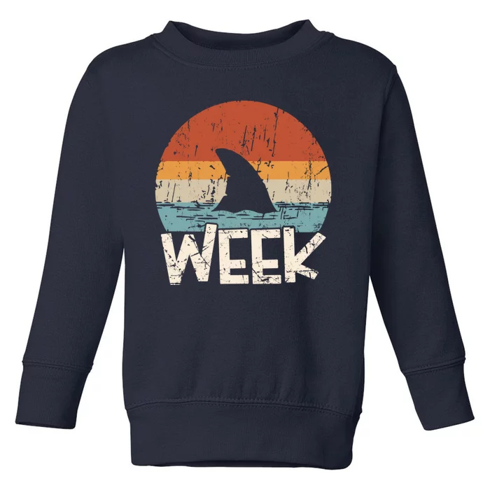 Retro Shark Week Shark Lover Ocean Wildlife Summer Toddler Sweatshirt