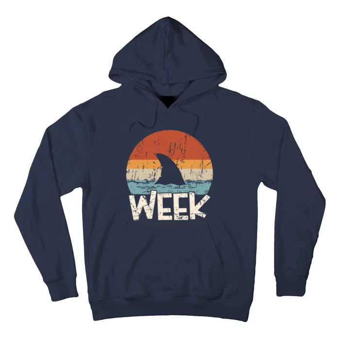 Retro Shark Week Shark Lover Ocean Wildlife Summer Tall Hoodie