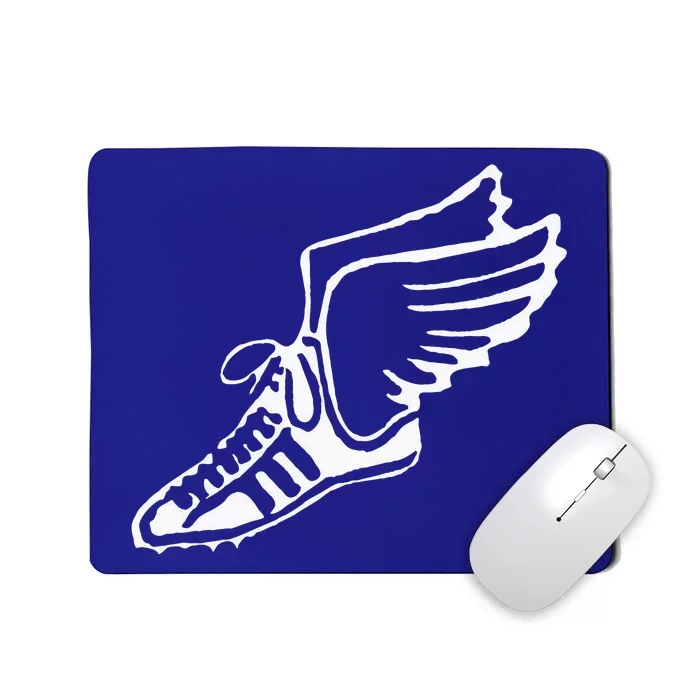 Running Shoe With Wings Track And Field Sneaker Mousepad