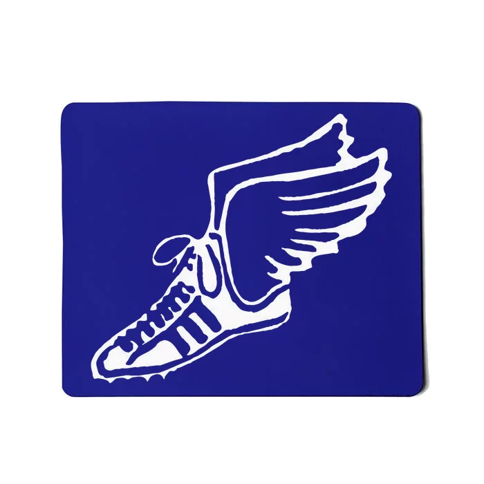 Running Shoe With Wings Track And Field Sneaker Mousepad