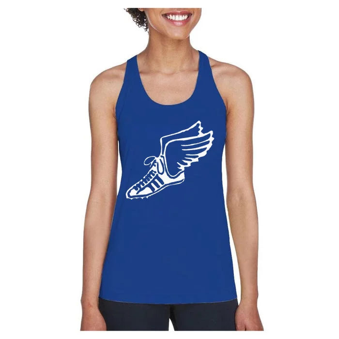 Running Shoe With Wings Track And Field Sneaker Women's Racerback Tank