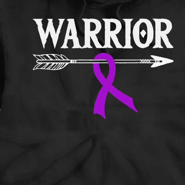 Rett Syndrome Warrior Purple Arrow Ribbon Tie Dye Hoodie