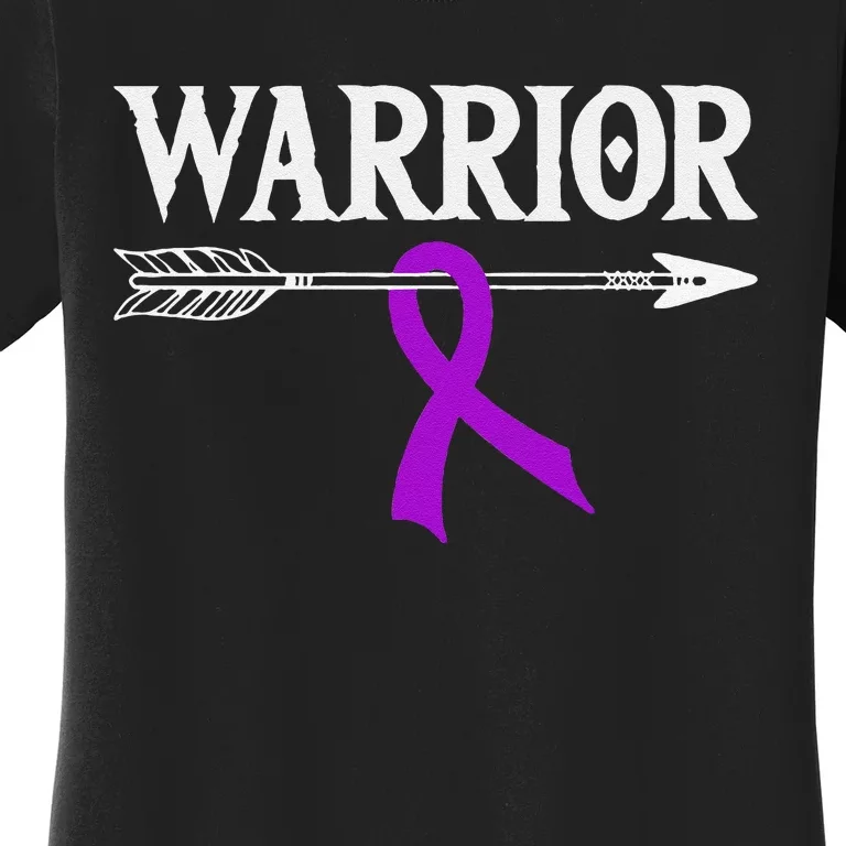 Rett Syndrome Warrior Purple Arrow Ribbon Women's T-Shirt