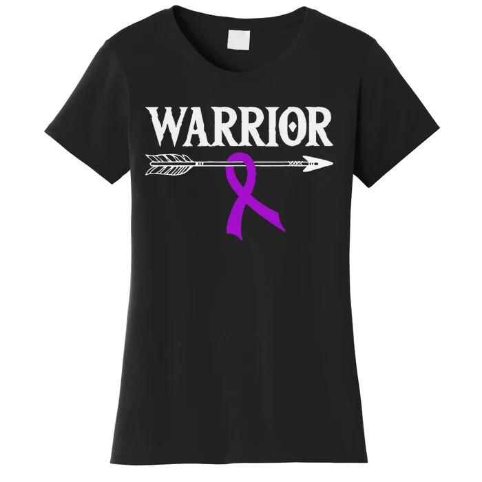 Rett Syndrome Warrior Purple Arrow Ribbon Women's T-Shirt